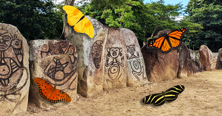 Colección de mariposas y las primeras culturas del Nuevo Mundo